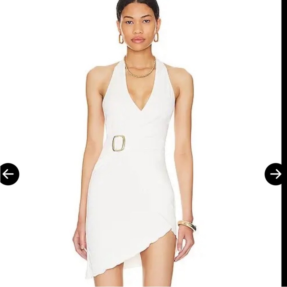 Chic Asymmetrical White Dress